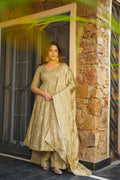 TAARA SPARKLING HEAVY EMBROIDERED KURTA SET