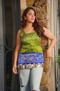 TISYA BANDHANI SLEEVELESS CREPE SILK TOP