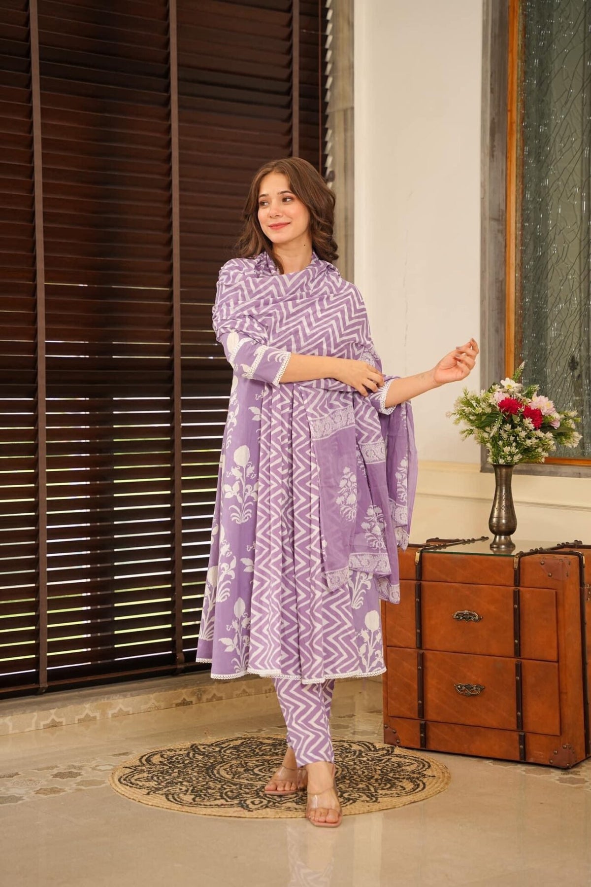 LAVENDER BLISS COTTON SUIT SET