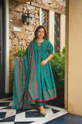 AARANYIKA COTTON ANARKALI SUIT SET