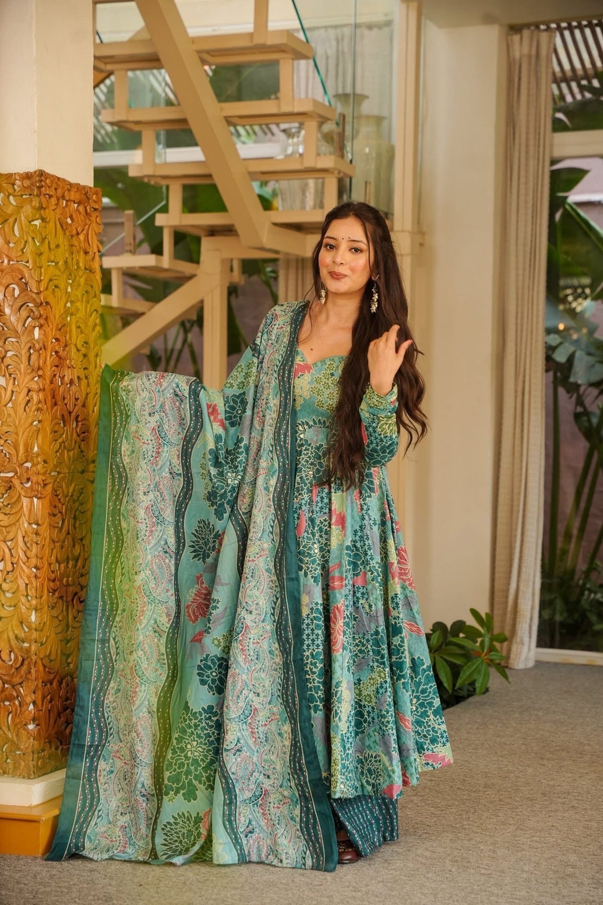 DARIKA DIVINE COTTON ANARKALI SUIT SET – Radheys