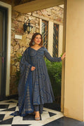 JIVANYA COTTON ANARKALI SUIT SET