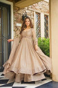 MYRA CHANDERI ANARKALI SUIT SET