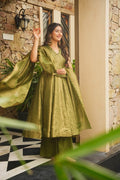 ISHMEYA BANARASI COSMOS ANARKALI SUIT SET