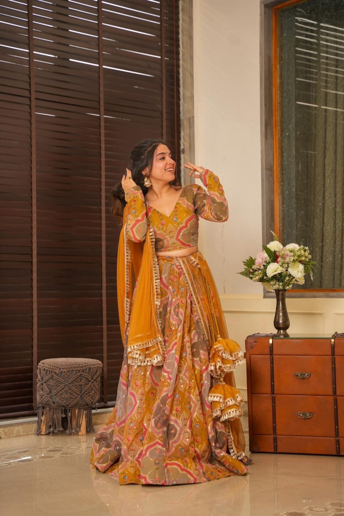 Dhanishta heavy embroidered lehenga