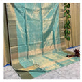 Tara Cadet Blue Tissue Cotton Silk Saree
