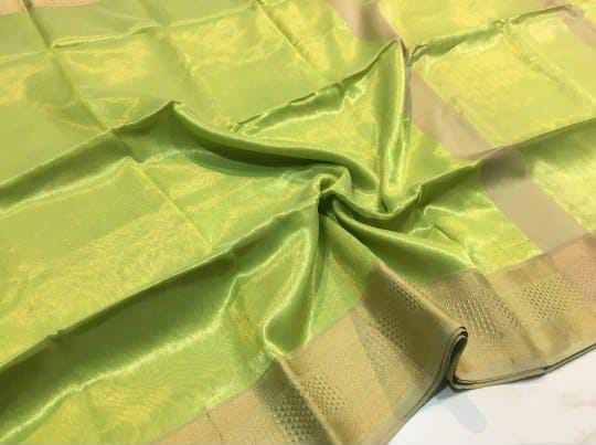 Tara Apple Green Tissue Cotton Silk Saree