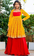 ALANA YELLOW ETHNIC SKIRT SET