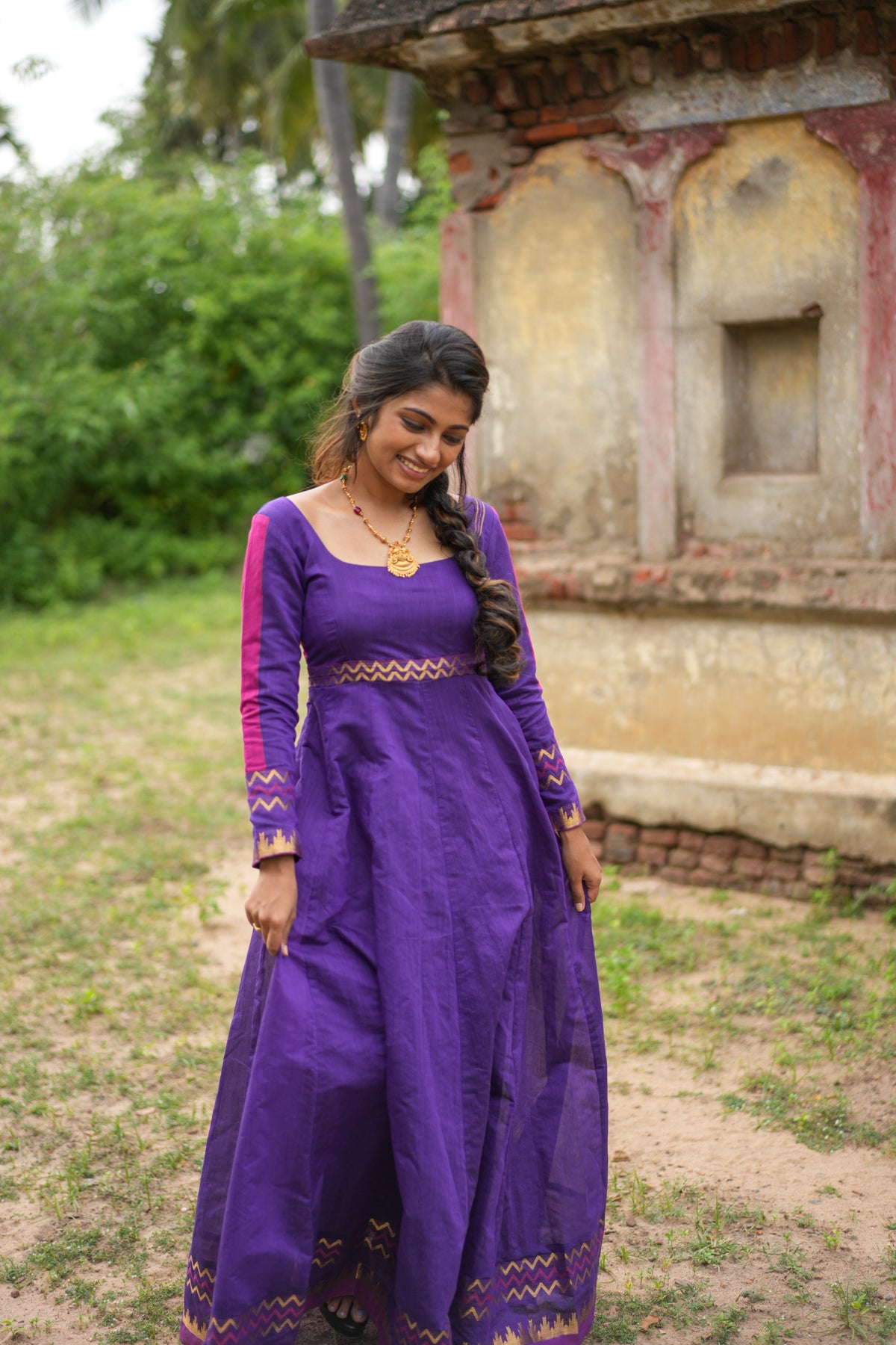 Purple Zari dress